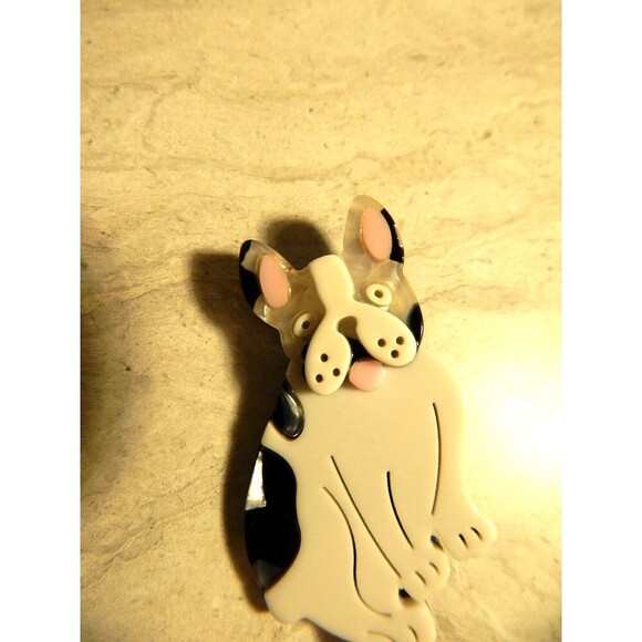 Vintage Handmade Frenchie French Bulldog Acrylic. 2.5ins Tall. - Picture 4 of 6